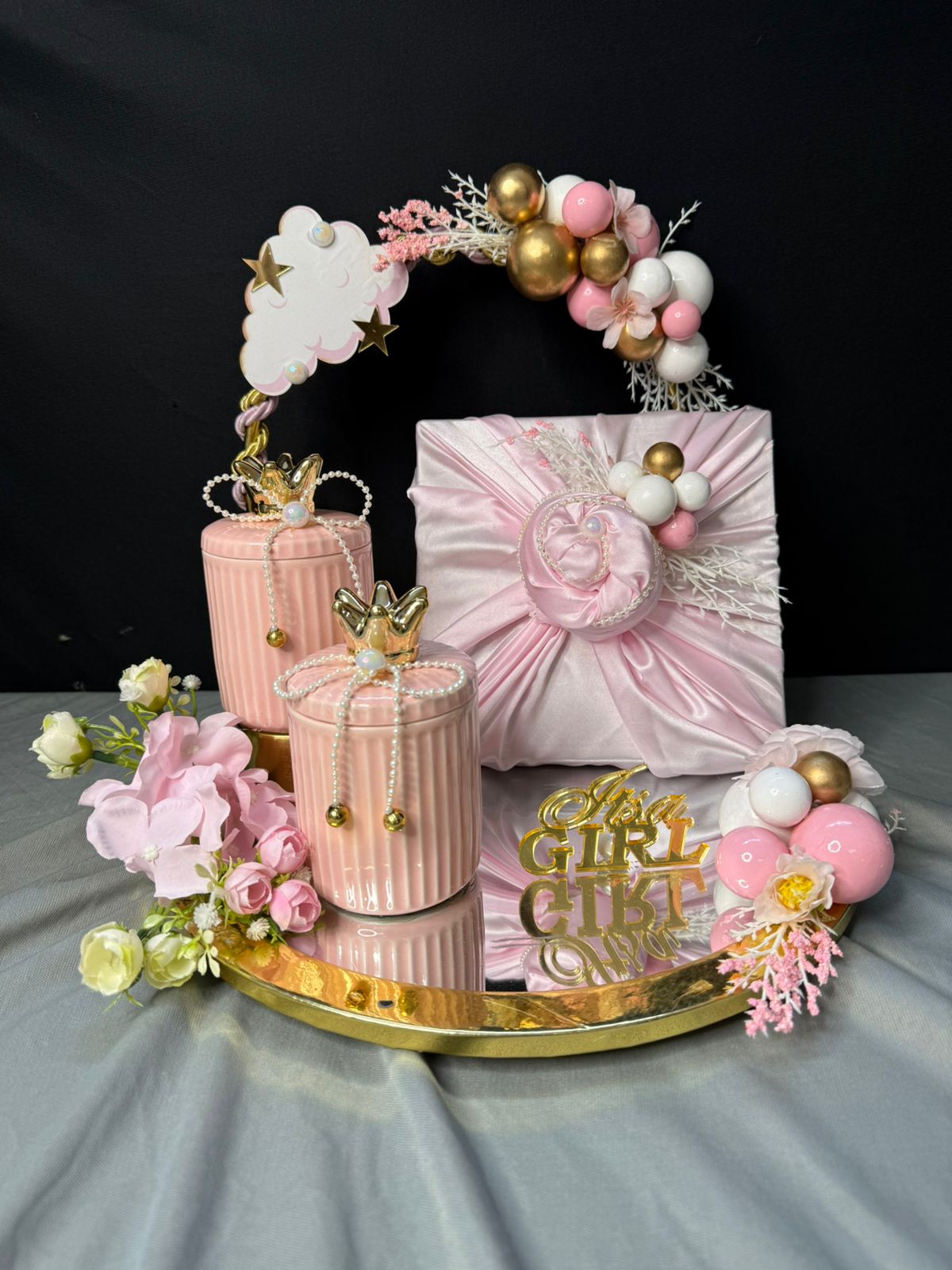 Pretty in Pink Birth Announcement Hamper