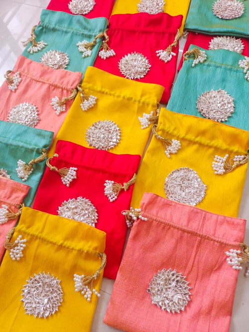 Colorful Embellished Potlis