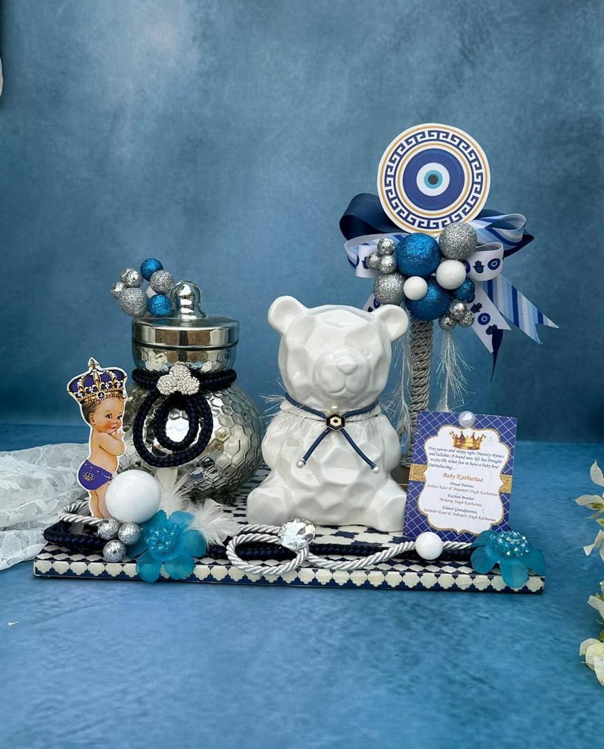 Royal Blue Elegance Announcement Hamper