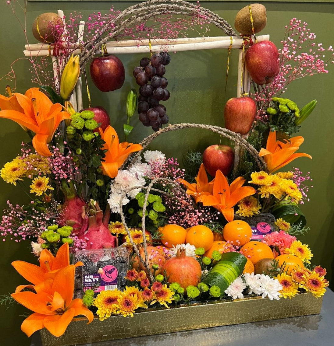 Tropical Bloom Fruit Basket