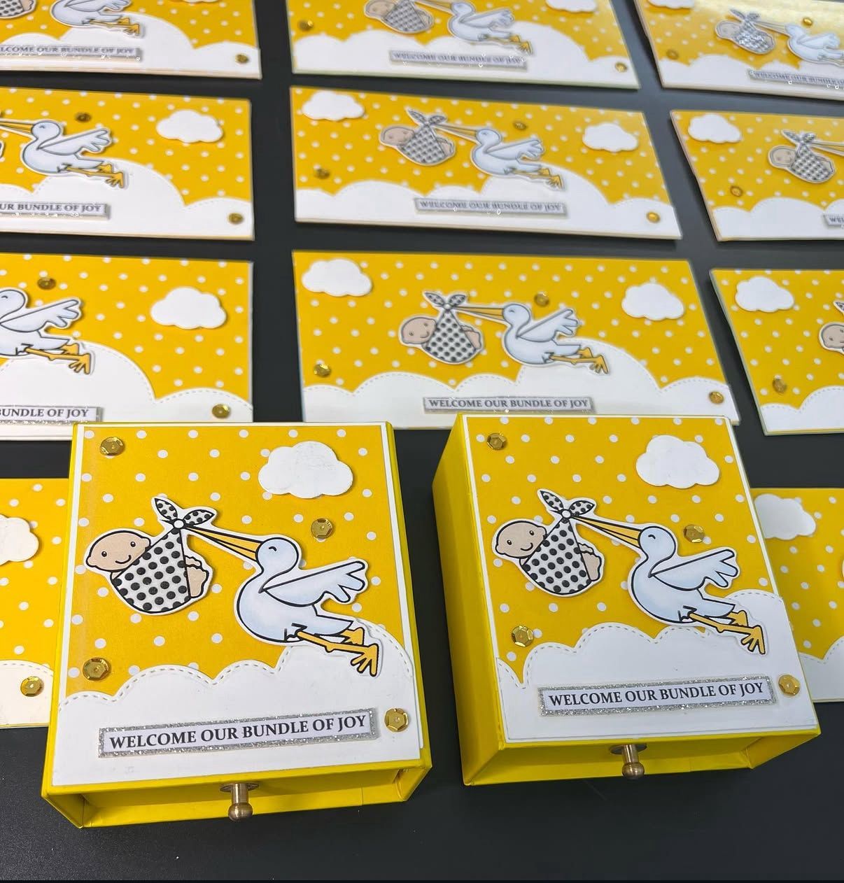 Bundle of Joy Stork Themed Ginni Box & Envelopes