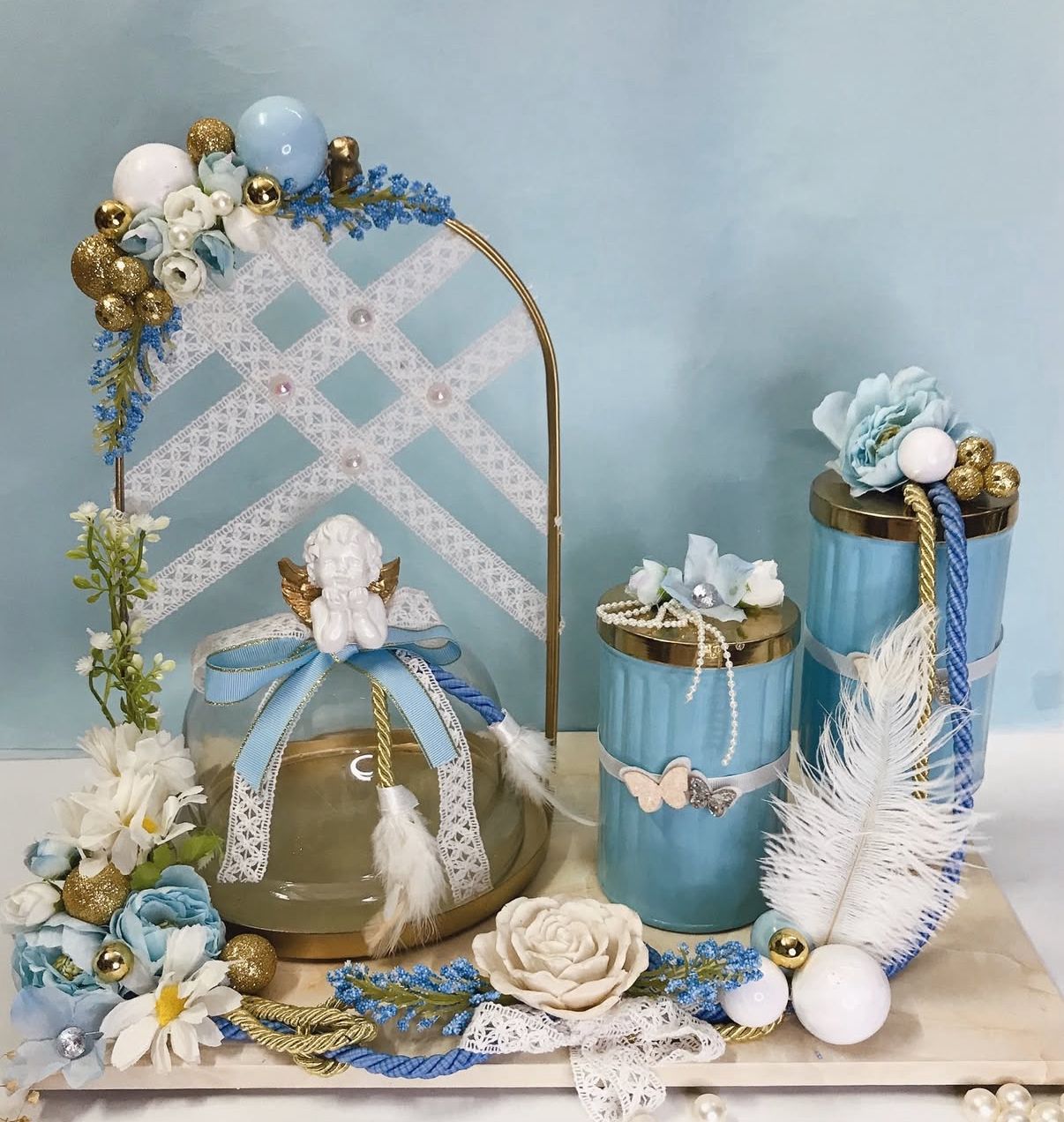 Heaven Sent Angelic Baby Announcement Gift Set