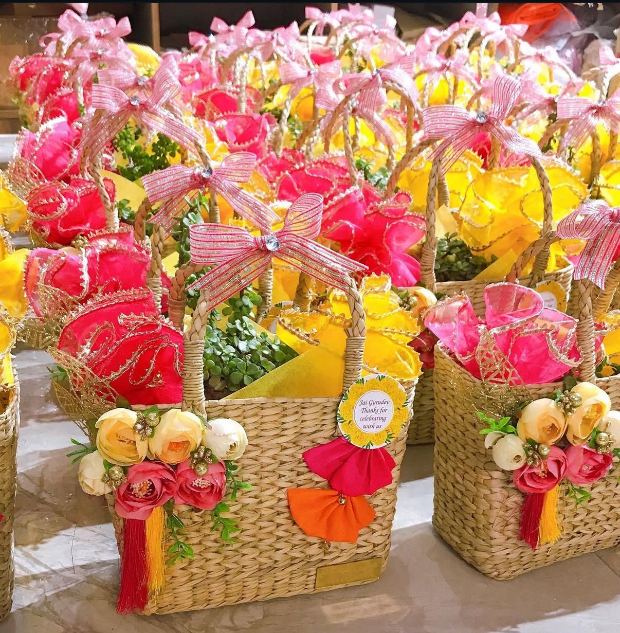 Auspicious Blessings Chowki & Satsang Favor Baskets