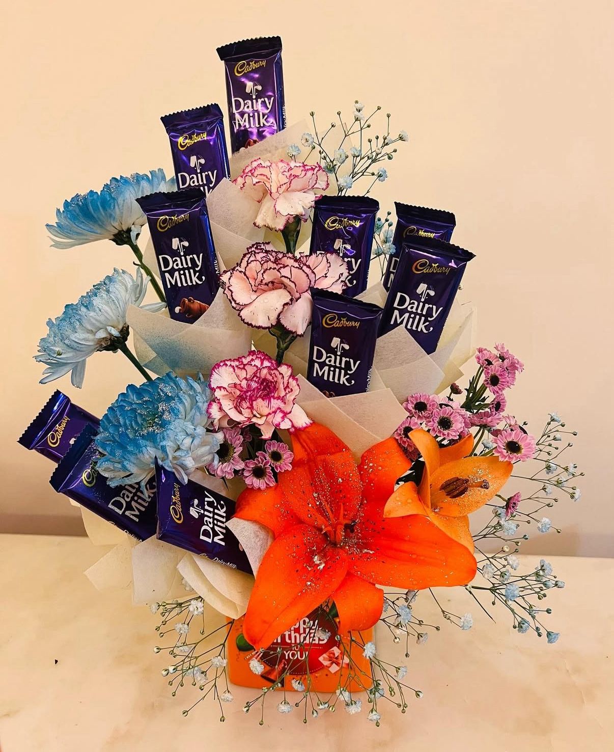 Sweet Blooms Chocolate & Fresh Flower Bouquet