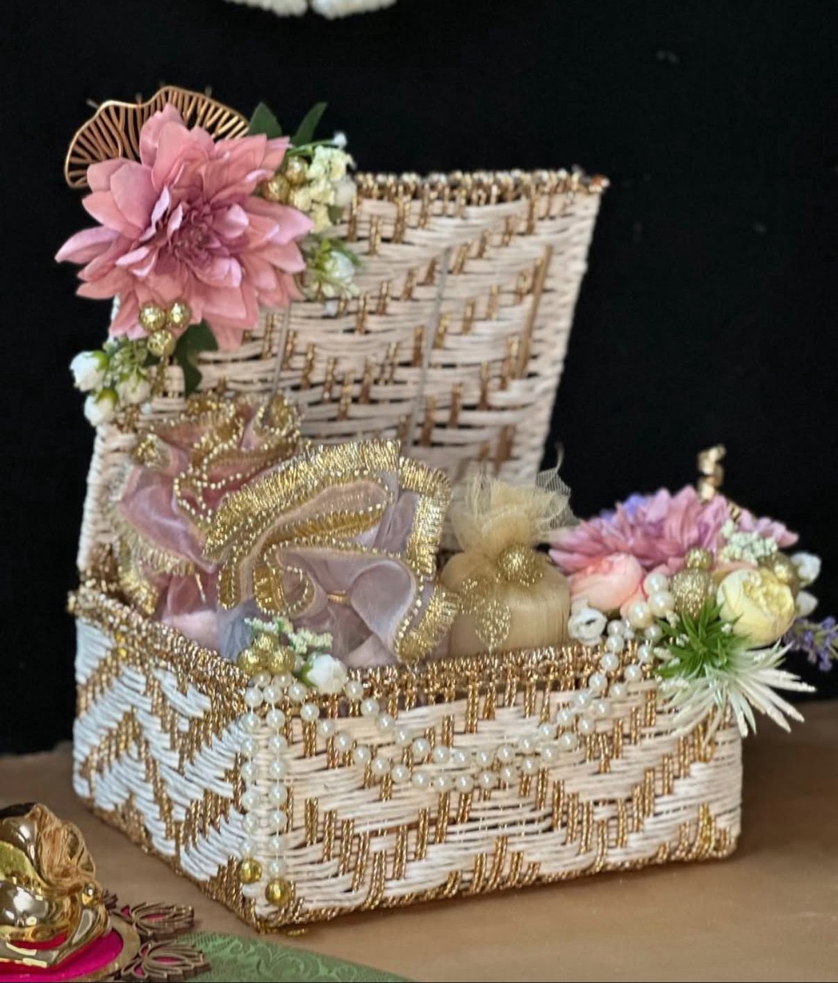 Golden Weave Festive Hamper with Potlis & Candle