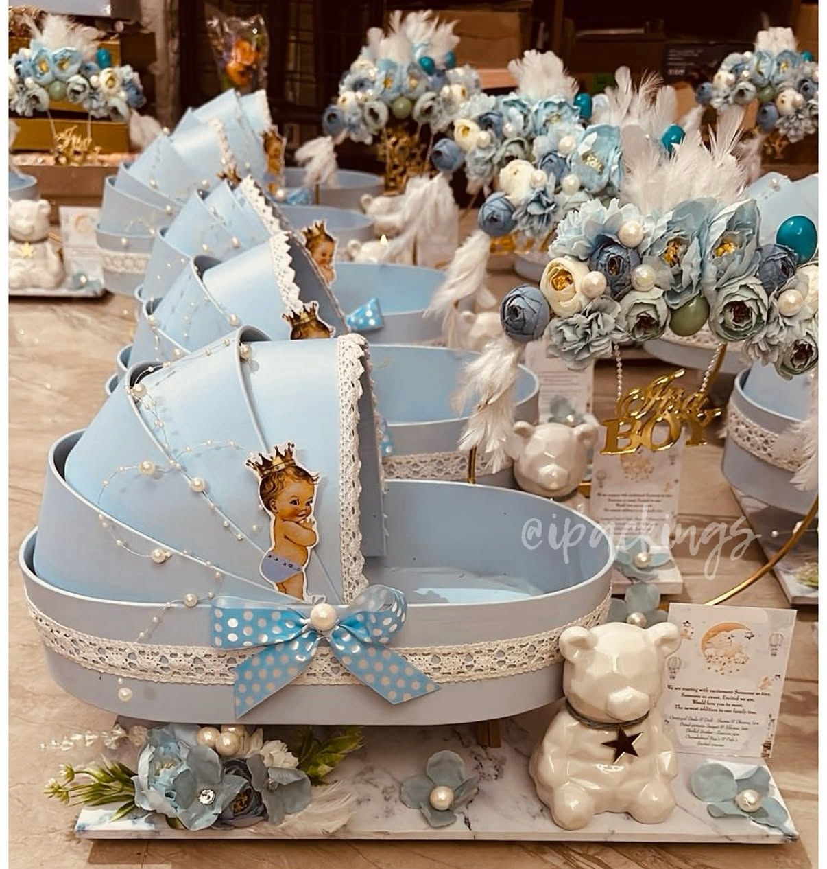 Welcome Little Prince Bassinet Gift Baskets